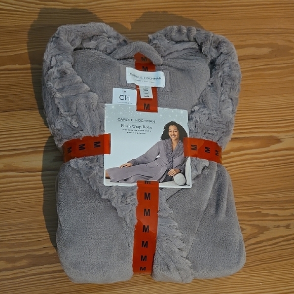 Midnight by Carole Hochman Other - Gray Plush Wrap Robe